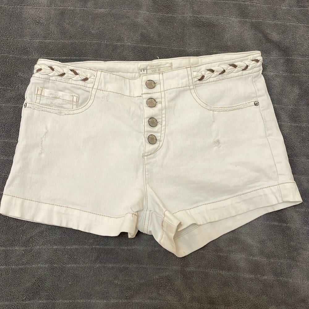 Free People White Shorts
